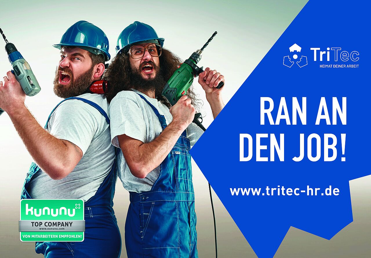 Plakatmotiv von TriTec zur Personalgewinnung