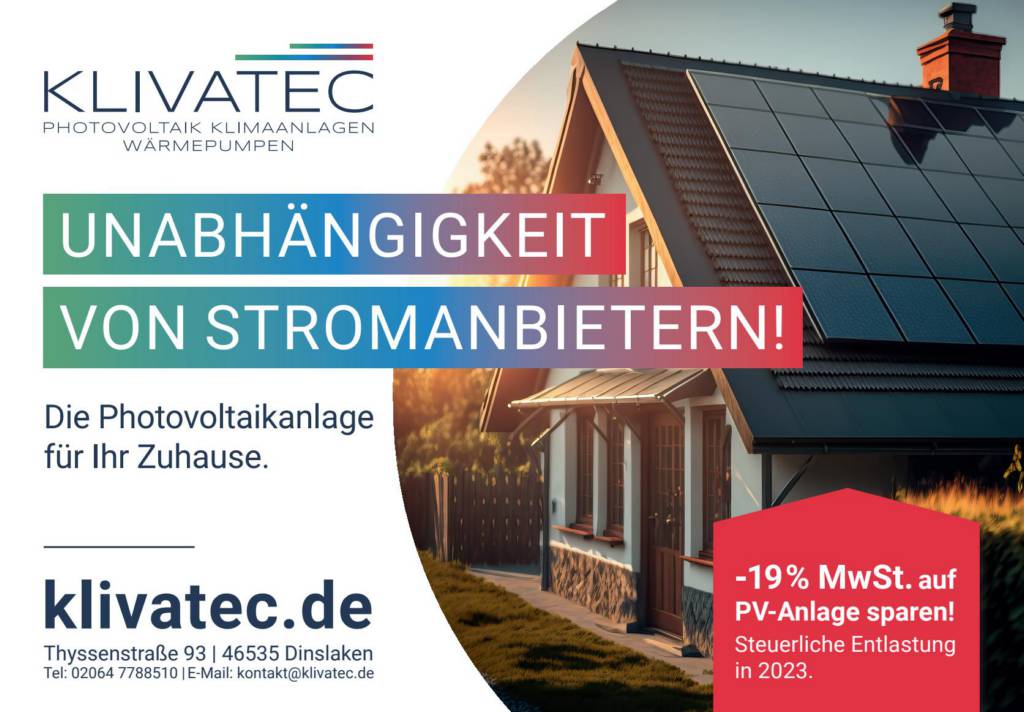 plakat-verkauft.de_solar-klivatec Plakatmotiv von klivatec, die mit der Unabhängigkeit von Stromanbietern werben
